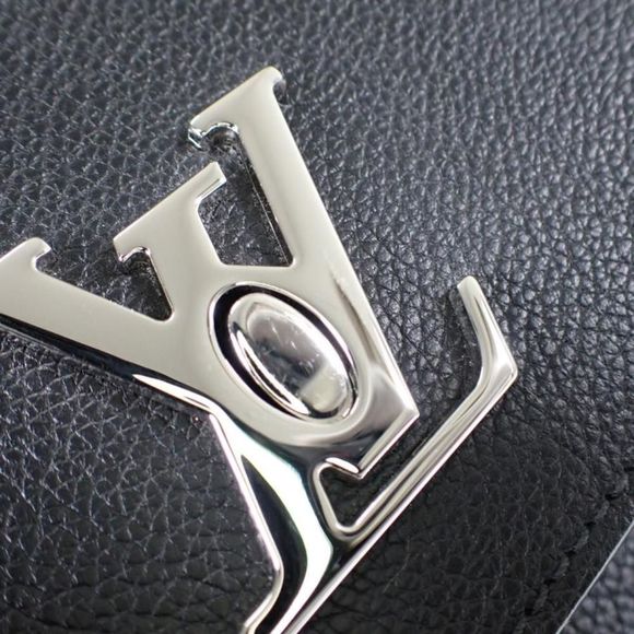 Louis Vuitton LockMe Ever BB 2 Way Bag Calfskin Black Silver Hardware - Picture 10 of 11